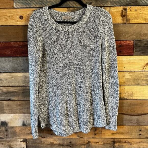 Loft Outlet Gray Marled Knit Sweater Size Medium - Picture 1 of 12